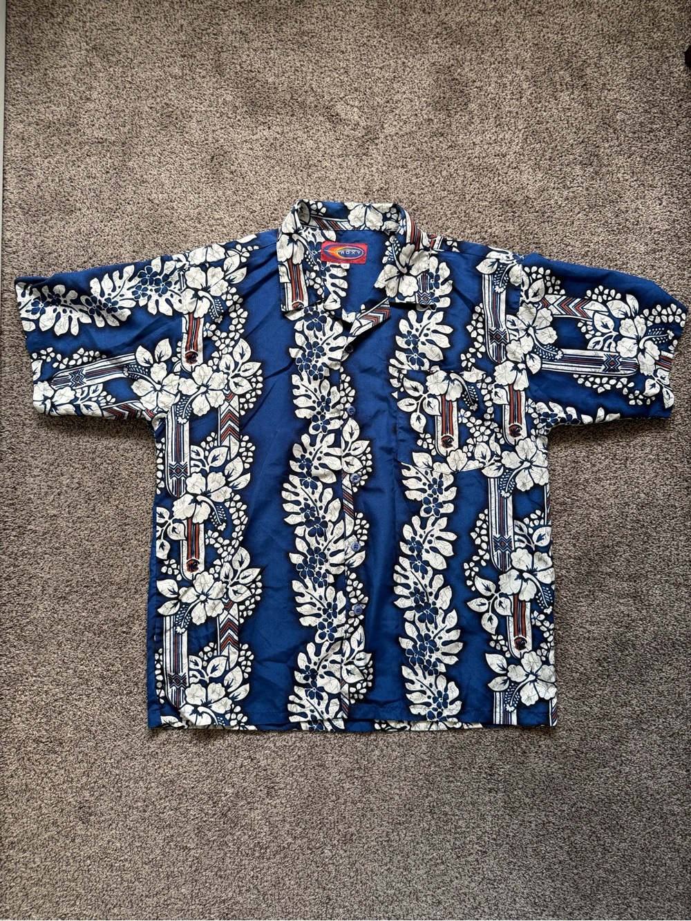 Men's Proxy Blue And White Floral Hawaiian Shirt